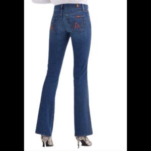 7 For All Mankind Pink A Pocket Jeans, Size 28